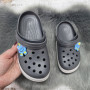 Кроки сабо дитячі для хлопчика Luck Line темно-сірі з жабкою 5108_2