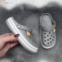 Кроксы сабо детские для мальчика Luck Line серые с мишкой 5108_2