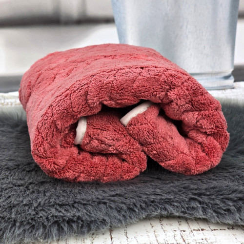 Рушник для обличчя мікрофібра 50*100 см цегляний "Косинка"