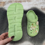 Сабо крокси жіночі Dago Style оливкові ЕВА з джибітсами 4041-3
