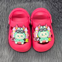 Крокси сабо дитячі для дівчинки Dago Style малинові піна ЕВА 7149