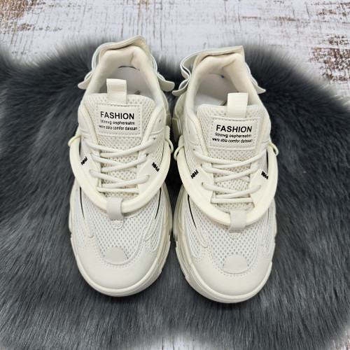 Кросівки жіночі Swin Shoes молочні на об'ємній підошві демісезонні 8075-2