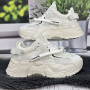 Кросівки жіночі Swin Shoes білі на об'ємній підошві демісезонні 8075-2
