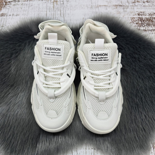 Кросівки жіночі Swin Shoes білі на об'ємній підошві демісезонні 8075-2