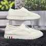 Мокасини жіночі Ok Shoes молочні текстильні сітка 8396