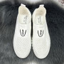 Мокасини жіночі Ok Shoes молочні текстильні сітка 8396