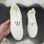 Мокасини жіночі Ok Shoes молочні текстильні сітка 8396