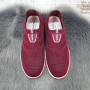 Мокасини жіночі Ok Shoes бордові текстильні сітка 8421