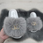 Шльопанці жіночі хутряні сірі Fashion 2764_6