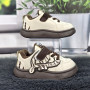 Кросівки дитячі для дівчинки утеплені Yalike молочні з коричневим 7268