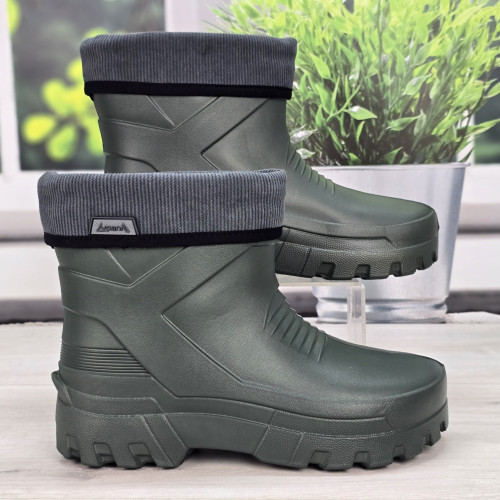 Чоботи чоловічі кольору хакі піна Gipanis з флісовою вставкою 6015
