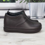 Калоші чоловічі піна з хутром зимові шоколадного кольору Dago Style 3483