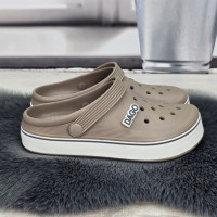Сабо крокси жіночі піна бежеві з сірим Dago Style 4363