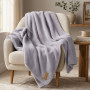 Плед флисовый 150*200 см лилового цвета полуторный COLORFUL HOME 1042-2