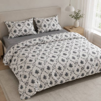 Комплект постельного белья страйп сатин евро размер COLORFUL HOME №1 5005