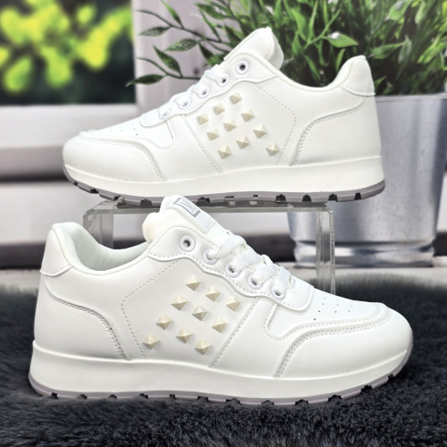 Кросівки жіночі білі демісезонні еко-шкіра 8602