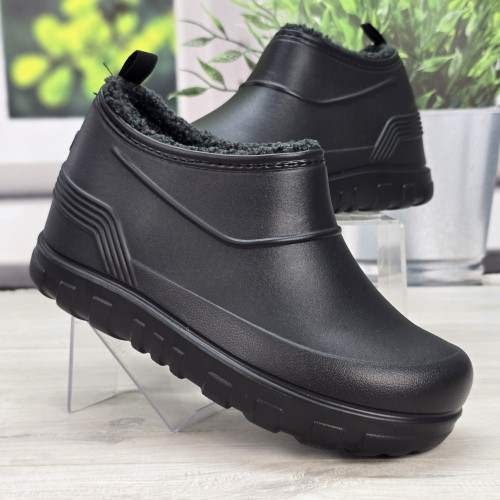 Калоші чоловічі піна з хутром зимові чорні Dago Style 6173