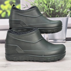 Калоші чоловічі піна з хутром зимові кольору хакі Dago Style 6173
