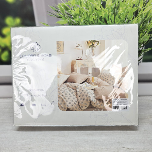 Комплект постільної білизни полуторний фланель COLORFUL HOME №8 2033