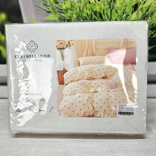 Комплект постільної білизни полуторний фланель COLORFUL HOME №10 2033