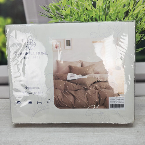 Комплект постільної білизни двоспальний фланель COLORFUL HOME №6 2033_2