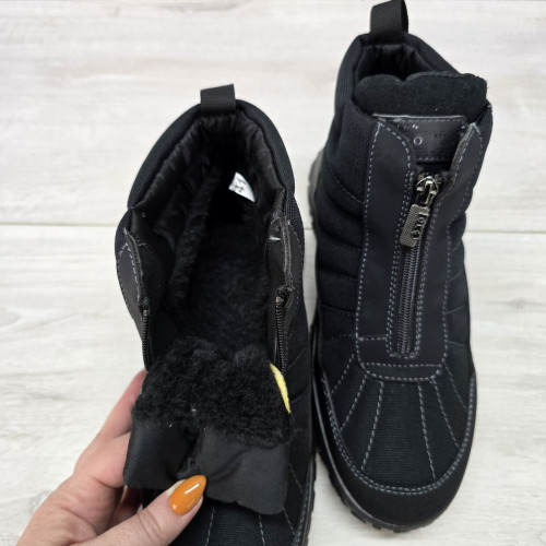 Черевики чоловічі зимові Dago Style чорні короткі на блискавці 6182