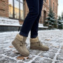 Черевики жіночі зимові Dago Style бежеві на шнурівці 8066