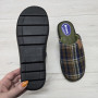 Тапочки чоловічі Inblu теплі коричневі в клітинку із закритим носком 6183