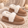 Тапочки лофери на хутрі жіночі коричневі Jomix 4641